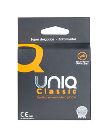 uniq - classic latex free condoms 3 units