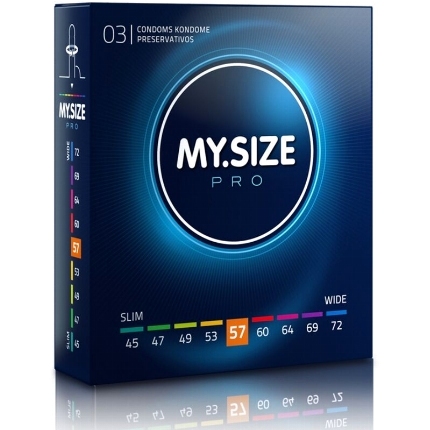 my size - pro condoms 57 mm 3 units