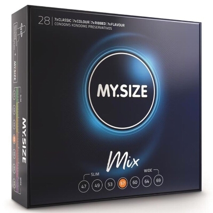 my size - mix condoms 57 mm 28 units