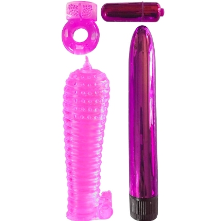 classix - kit for couples with ring, sheath and bullets pink