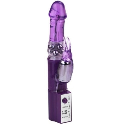 Vibrador Rabbit Baile Hot Lady com Rotação Roxo