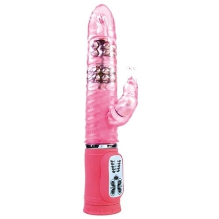 Vibrador Rabbit Baile Passion com Rotação Rosa