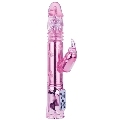 Vibrador Rabbit Baile Throbbing com Rotação Rosa