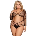 Conjunto Subblime Strappy Preto Plus Size