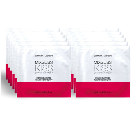 12x Lubrificante Água Mixgliss Morango 4 ml