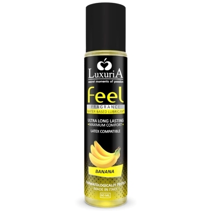 intimateline - luxuria feel banana water based lubricant 60 ml