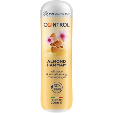 control - masaje gel 3 en 1 leche de almendra 200 ml