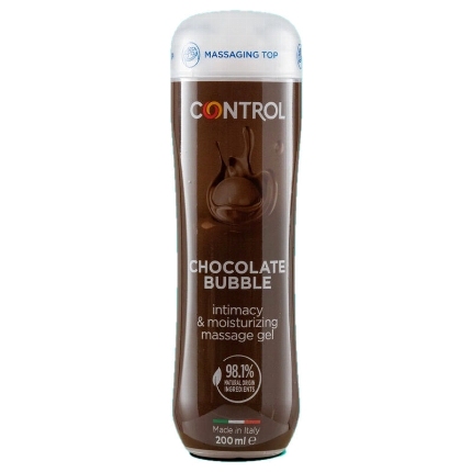 control - gel de masaje 3 en 1 chocolate bubble 200 ml