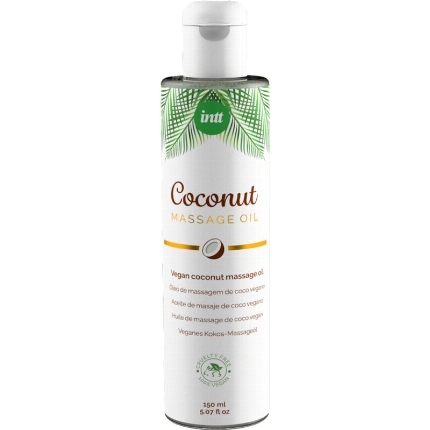 intt - aceite de masaje vegano dulce con sabor a coco relajante