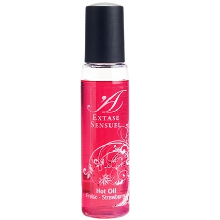 Óleo de massagem Extase Sensual Travel Morango Efeito Quente 35 ml