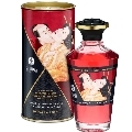 shunga - strawberries and cava heat effect massage oil 100 ml