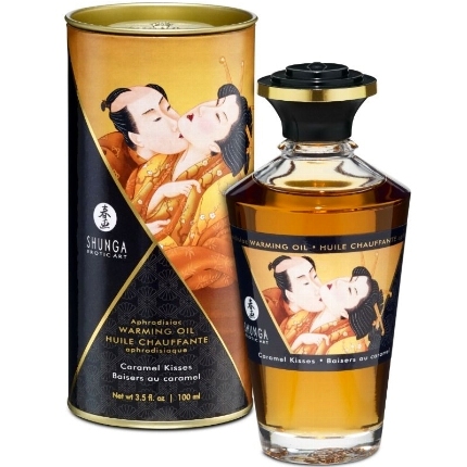 shunga - massage oil with heat effect caramel flavor 100 ml