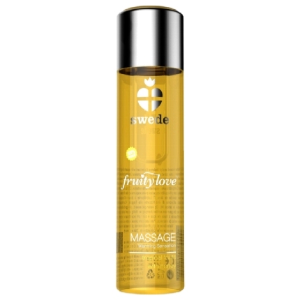 swede - fruity love warming effect massage oil tropical fruity with honey 120 ml.