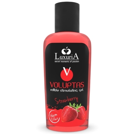 intimateline luxuria - voluptas edible massage gel warming effect - strawberry 100 ml