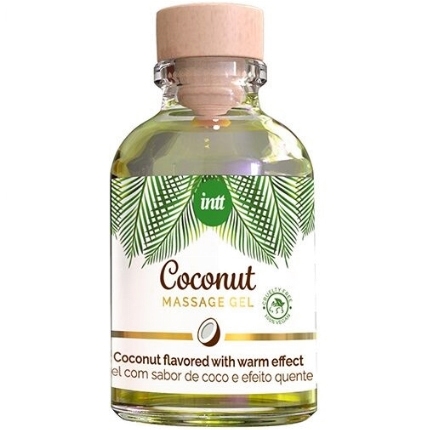 intt - vegan massage gel with coconut flavor and heating effect