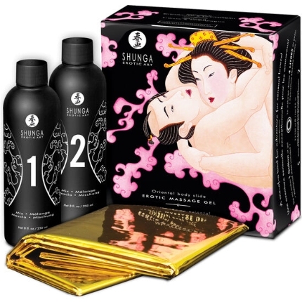 shunga - oriental body to body erotic massage gel strawberries and cava