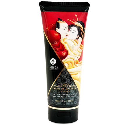 Creme de Massagem Shunga Morango e Espumante 200 ml