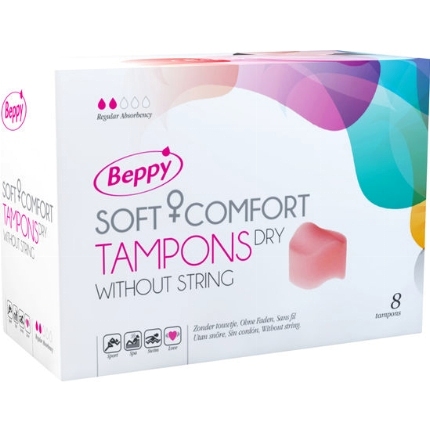 8x Tampão Soft Tampons Beppy Soft Comfort Dry