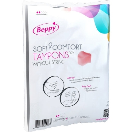 30x Tampão Soft Tampons Beppy Soft Comfort Dry