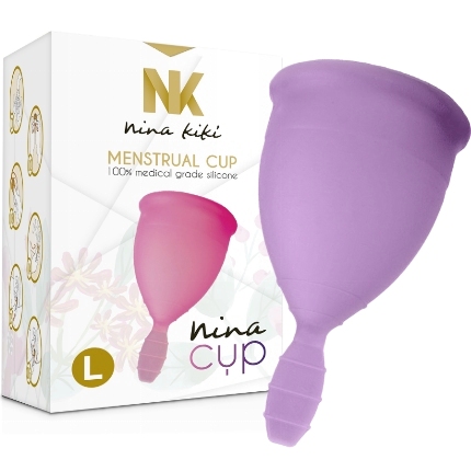 Copo Menstrual Nina Kikí Roxo Tamanho L