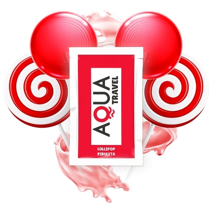 aqua travel - lollipop flavour waterbased lubricant 6 ml