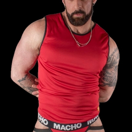 macho - camiseta roja l/xl