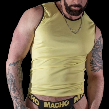 macho - camiseta amarillo s/m