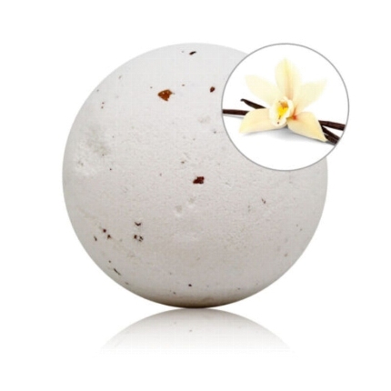 taloka - vanilla scented bath bomb with rose petals