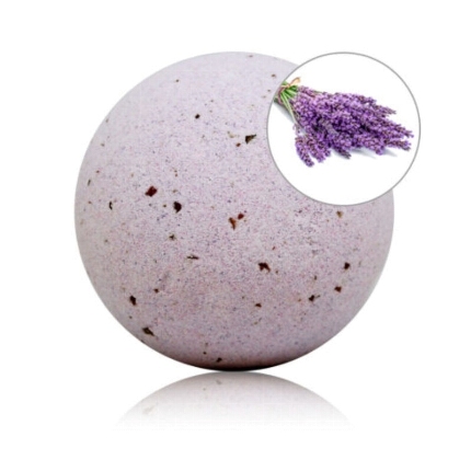 taloka - lavender scented bath bomb with rose petals