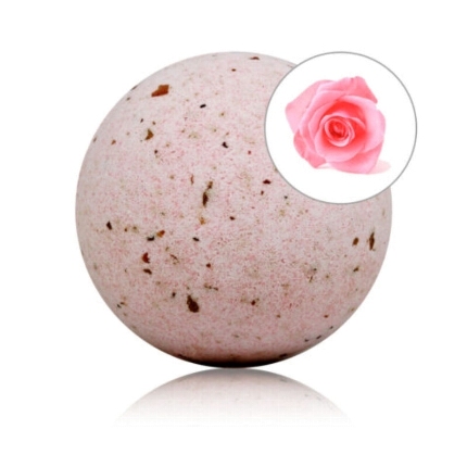 taloka - roses scented bath bomb with rose petals