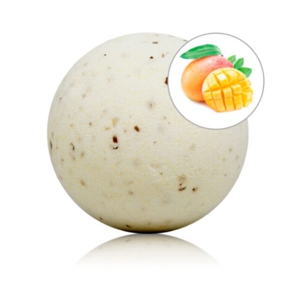 taloka - mango scented bath bomb with rose petals