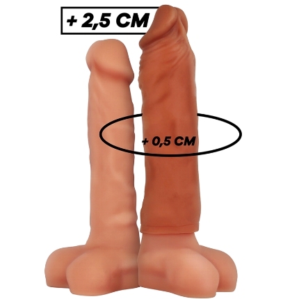 Manga para Pénis Virilxl Silicone V5 Castanho