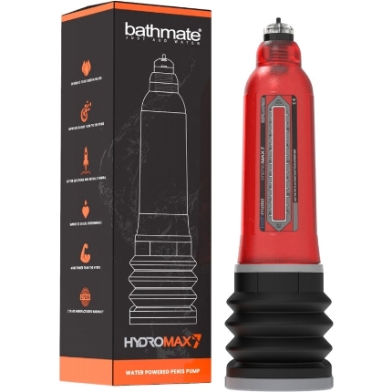 bathmate - hydromax 7 bomba aumento pene rojo