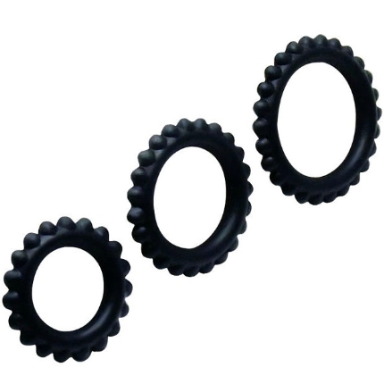 3x Cockrings Baile Titan Preto