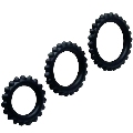 3x Cockrings Baile Titan Preto