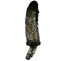 baile - penis extender cover with strap for testicles black 13.5 cm