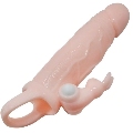 baile - brave man penis cover with rabbit and double engine flesh 16.5 cm