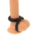 powering - super flexible y resistente anillo pene y testiculos pr12 negro