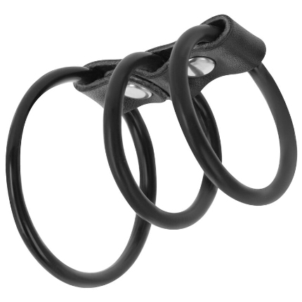 darkness - set of 3 flexible penis rings