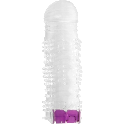 ohmama - textured penis sheath with vibrating bullet