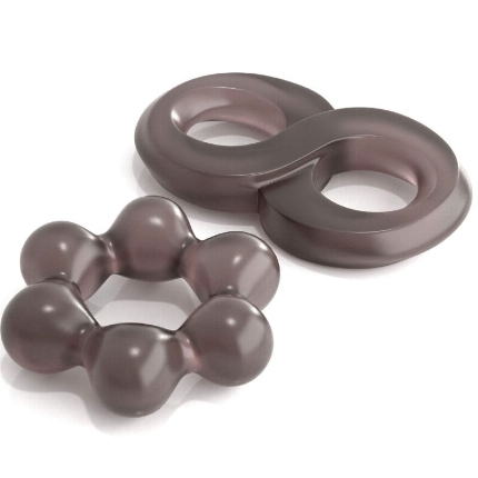 classix - set of 2 rings gray penis