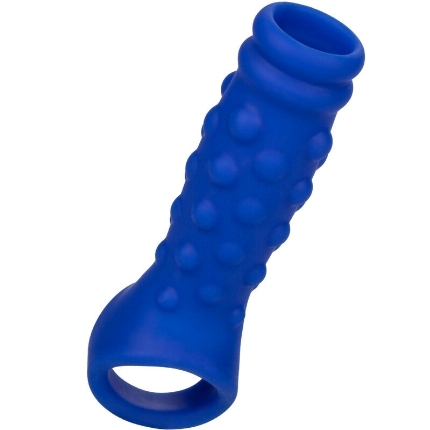 admiral - beaded penis cover liquid silicone blue