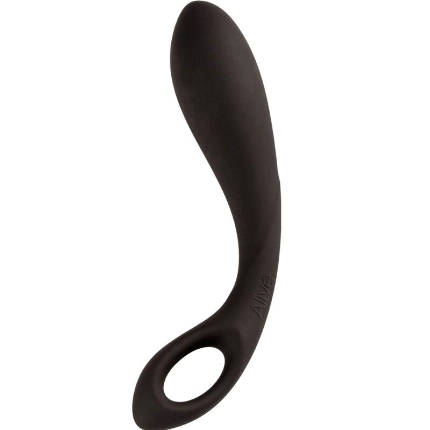 alive - black heart anal massager 15 cm