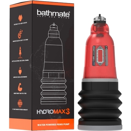 Bomba para Pénis Bathmate Hydromax 3 Vermelho