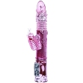 baile - vibrador recargable con rotacion y estimulador throbbing butterf