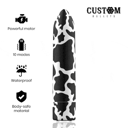 custom bullets - bala recargable cow 10 intensidades