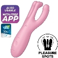 satisfyer threesome 4 vibrador app - rosa