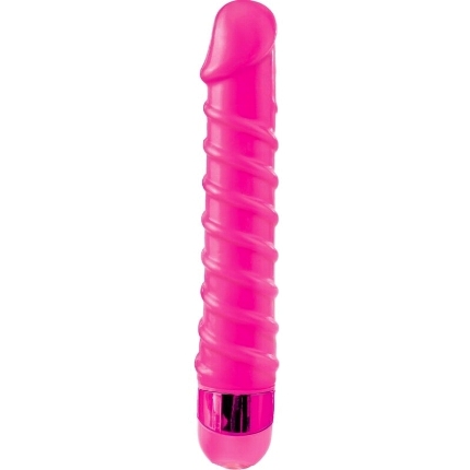 classix - candy twirl vibrating massager 16.5 cm pink