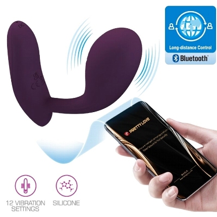 Vibrador Pretty Love Baird G-Spot com App Roxo