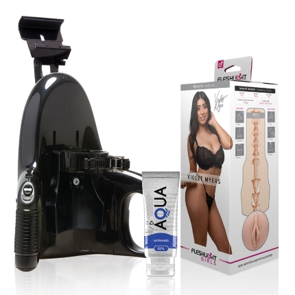 fleshlight - violet myers waifu + universal launch + aqua quality lubricant 50 ml